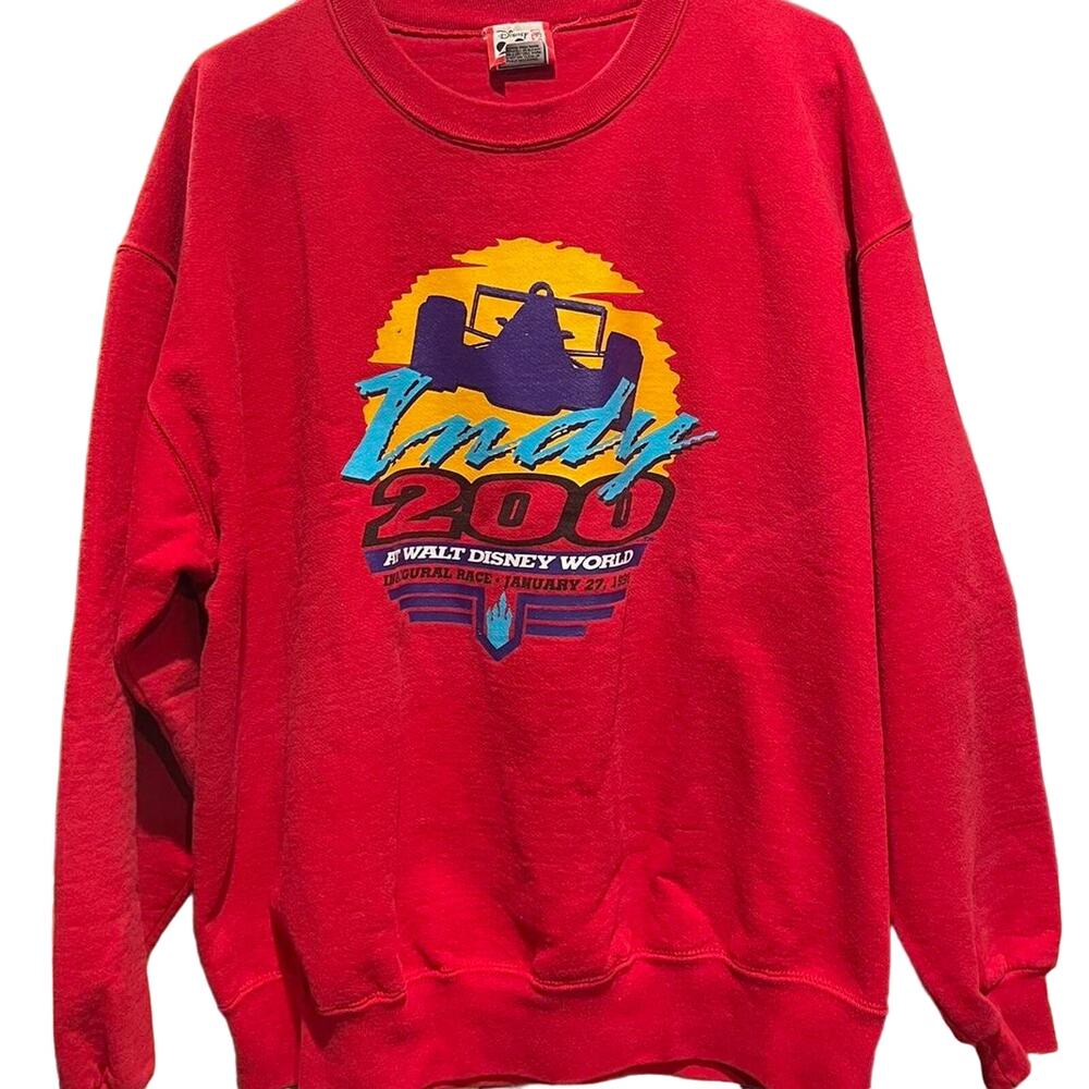 Vintage 90s Walt Disney World Inaugural Indy 200 Crewneck Adult XL